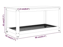 vidaxl Mesa de centro 90x45x45 cm MDF e ferro e preto^ Mesa De Centro