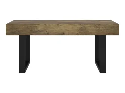 Online Mesa de centro 90x45x40 cm MDF e ferro -escuro e preto PT505272 Castanho