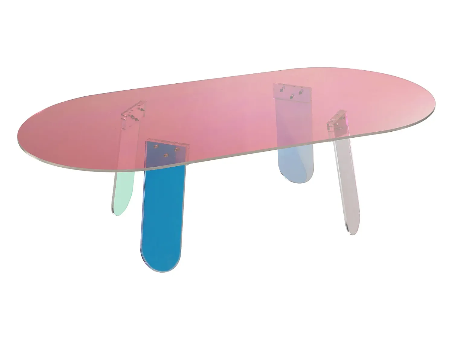 Discount Mesa de centro 120x35x60 cm multicolor modig m75-120 Transparente / Multicor