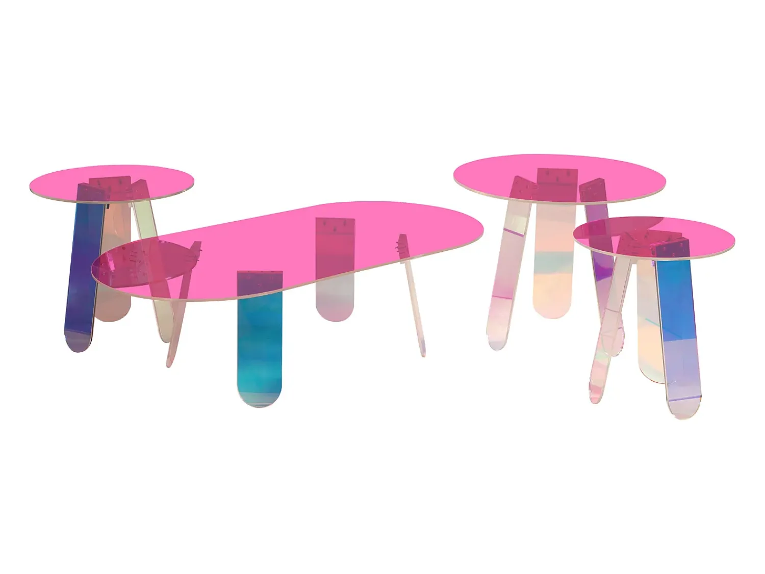 Discount Mesa de centro 120x35x60 cm multicolor modig m75-120 Transparente / Multicor