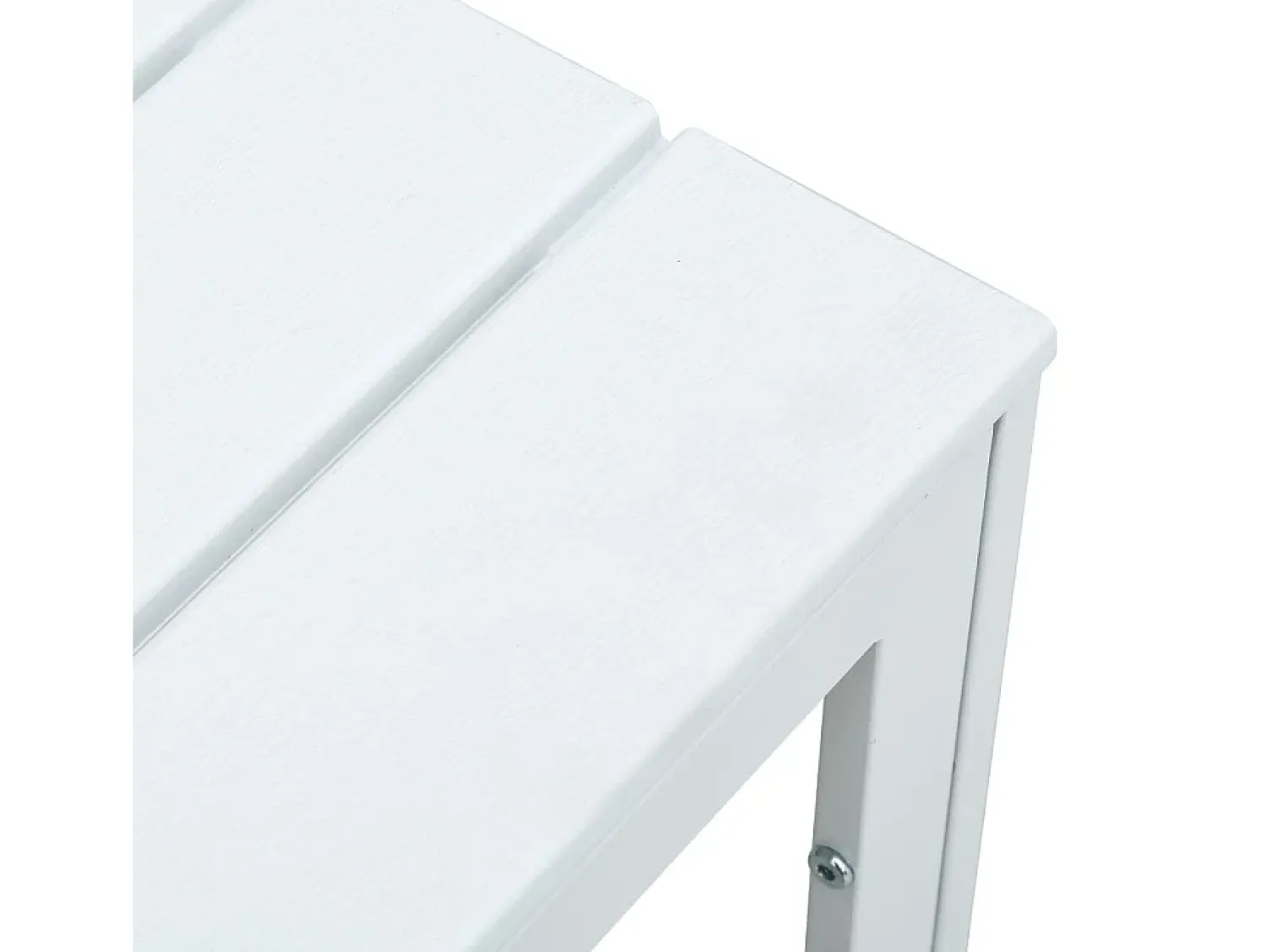 vidaxl Mesa de centro 78x78x74 cm PEAD aspeto madeira Branco