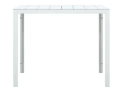 vidaxl Mesa de centro 78x78x74 cm PEAD aspeto madeira Branco