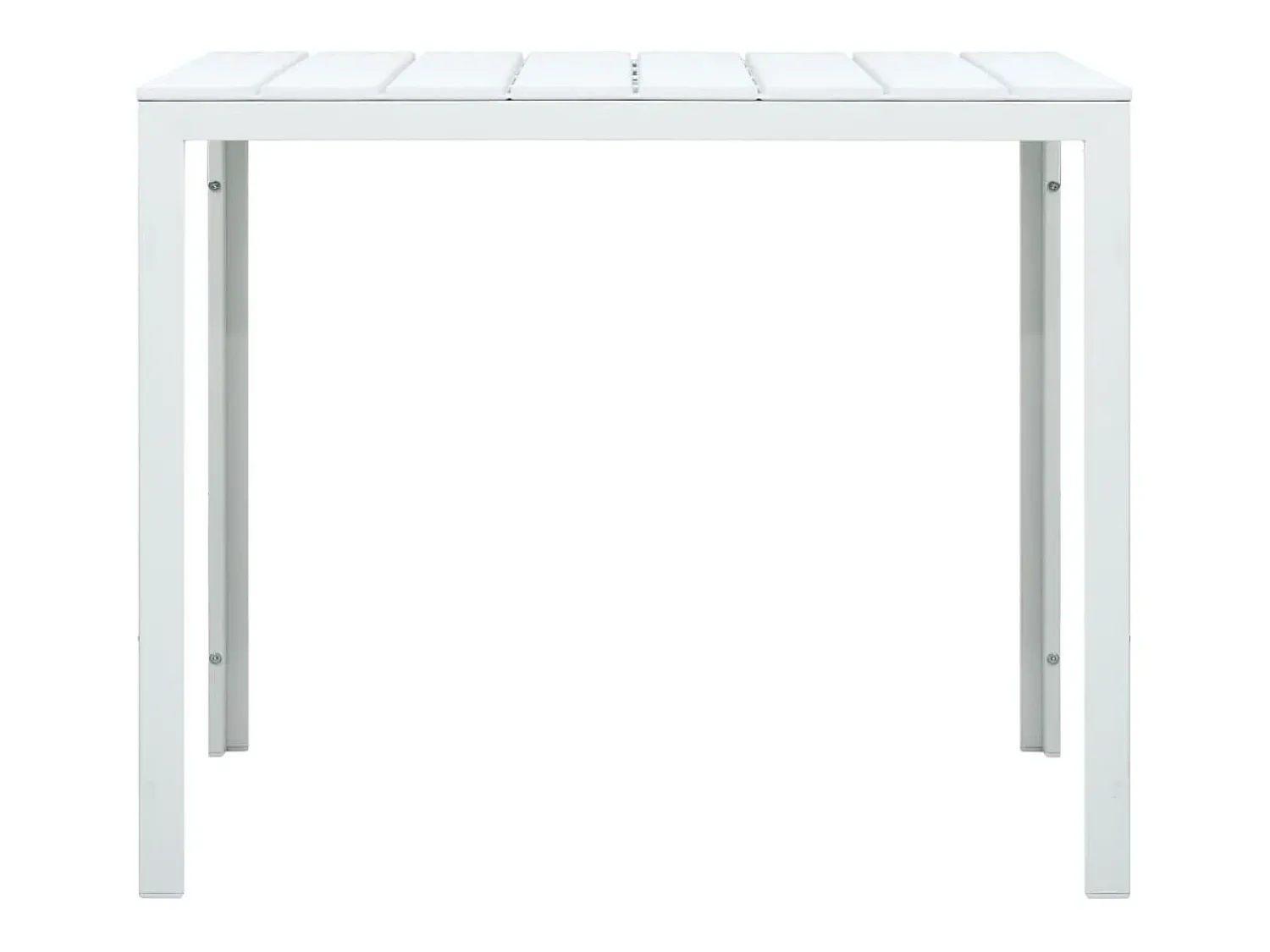 vidaxl Mesa de centro 78x78x74 cm PEAD aspeto madeira Branco