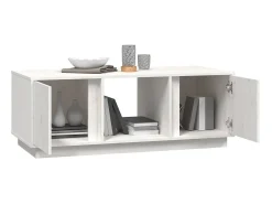 Mesa de centro 110x50x40 cm pinho maciço PT594917 Branco