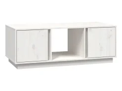 Mesa de centro 110x50x40 cm pinho maciço PT594917 Branco