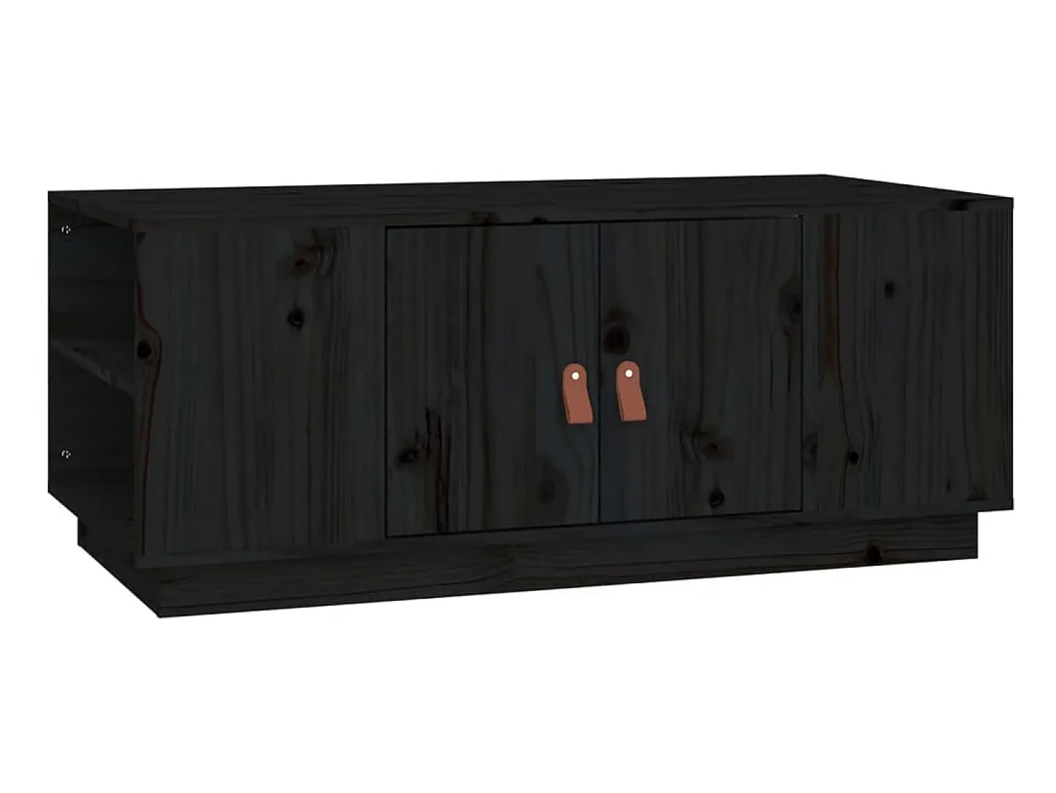 Mesa De Centro* Mesa de centro 100x50x41 cm pinho maciço PT234631 Preto
