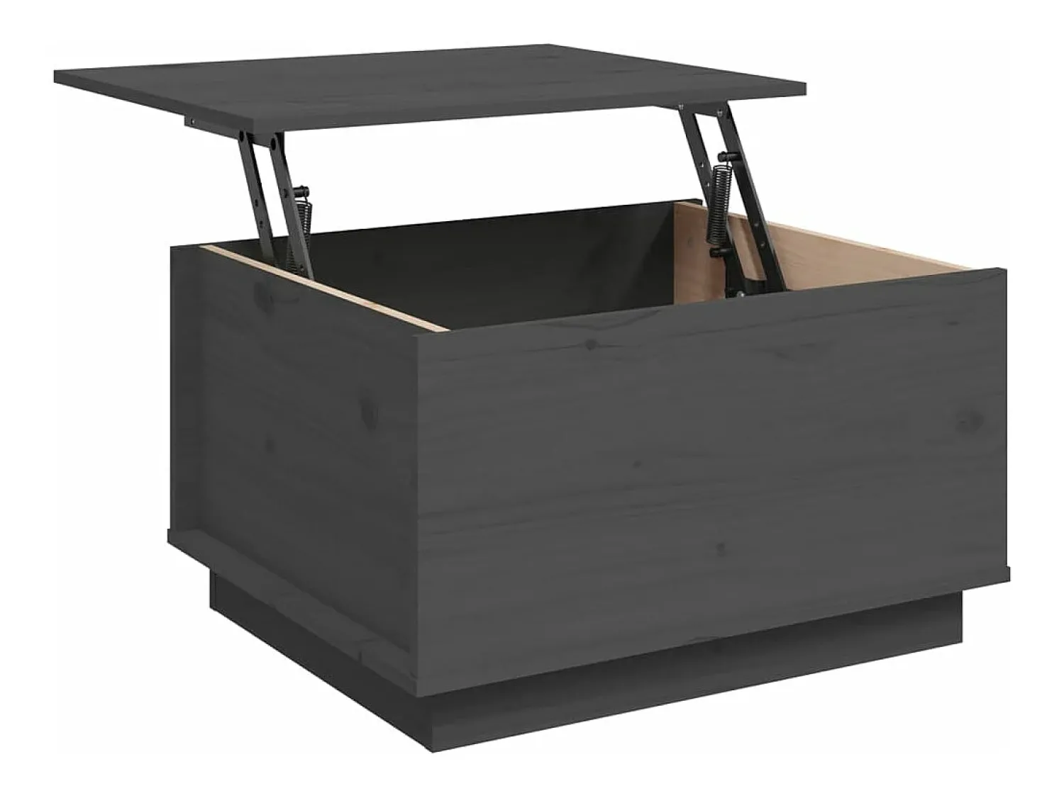 Mesa De Centro*vidaxl Mesa de centro 60x50x35 cm pinho maciço cinza Cinzento