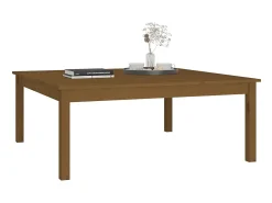Discount Mesa de centro 100x100x40 cm pinho maciço mel PT327959 Castanho