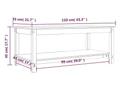 Mesa De Centro*vidaxl Mesa de centro 110x55x45 cm pinho maciço castanho mel Natural claro