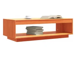 vidaxl Mesa de centro 110x50x33,5 cm pinho maciço castanho mel^ Mesa De Centro
