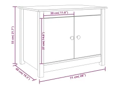 vidaxl Mesa de centro 71x49x55 cm pinho maciço^ Mesa De Centro