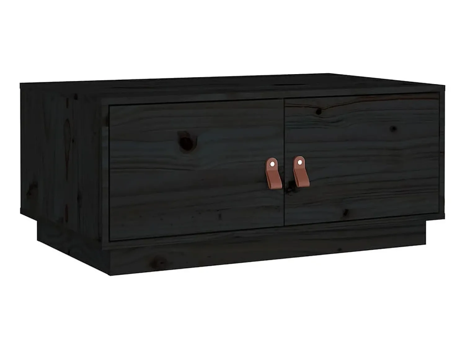 Mesa De Centro* Mesa de centro 80x50x35 cm pinho maciço PT814206 Preto