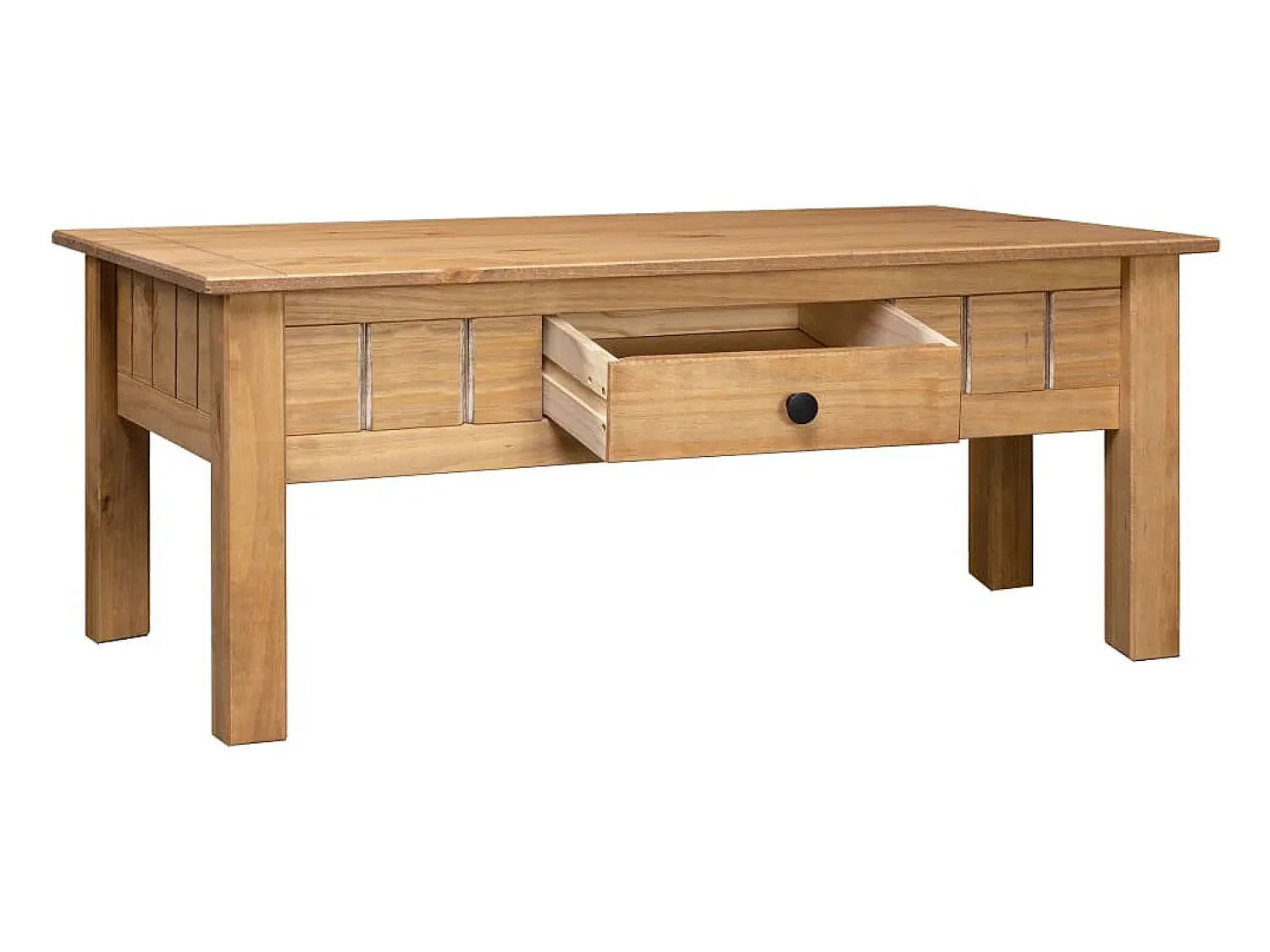 Mesa De Centro* Mesa de centro 100x60x45 cm pinho maciço Panama PT144814 Castanho