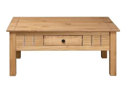 Mesa De Centro* Mesa de centro 100x60x45 cm pinho maciço Panama PT144814 Castanho