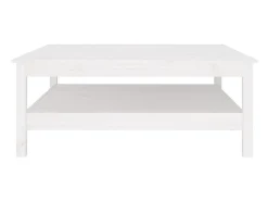 Outlet Mesa de centro 100x100x40 cm pinho maciço PT464783 Branco