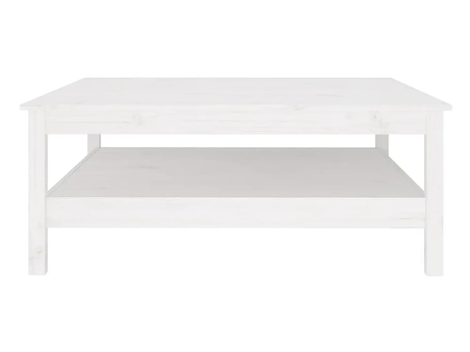 Outlet Mesa de centro 100x100x40 cm pinho maciço PT464783 Branco