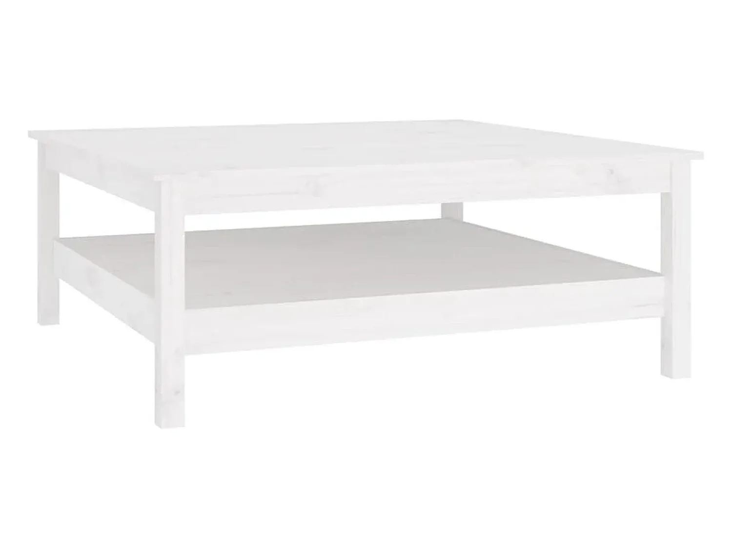 Outlet Mesa de centro 100x100x40 cm pinho maciço PT464783 Branco