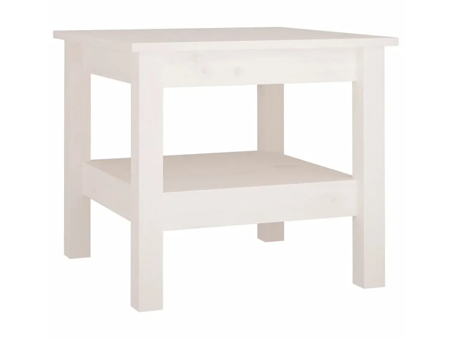 Mesa De Apoio| Mesa de centro 45x45x40 cm pinho maciço PT120839 Branco