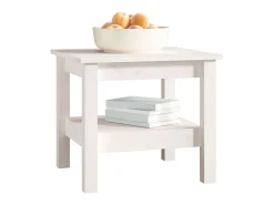 Mesa De Apoio| Mesa de centro 45x45x40 cm pinho maciço PT120839 Branco