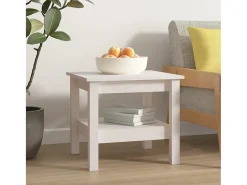 Mesa De Apoio| Mesa de centro 45x45x40 cm pinho maciço PT120839 Branco