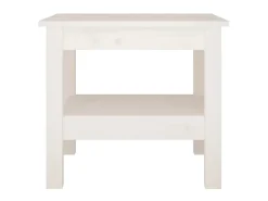 Mesa De Apoio| Mesa de centro 45x45x40 cm pinho maciço PT120839 Branco