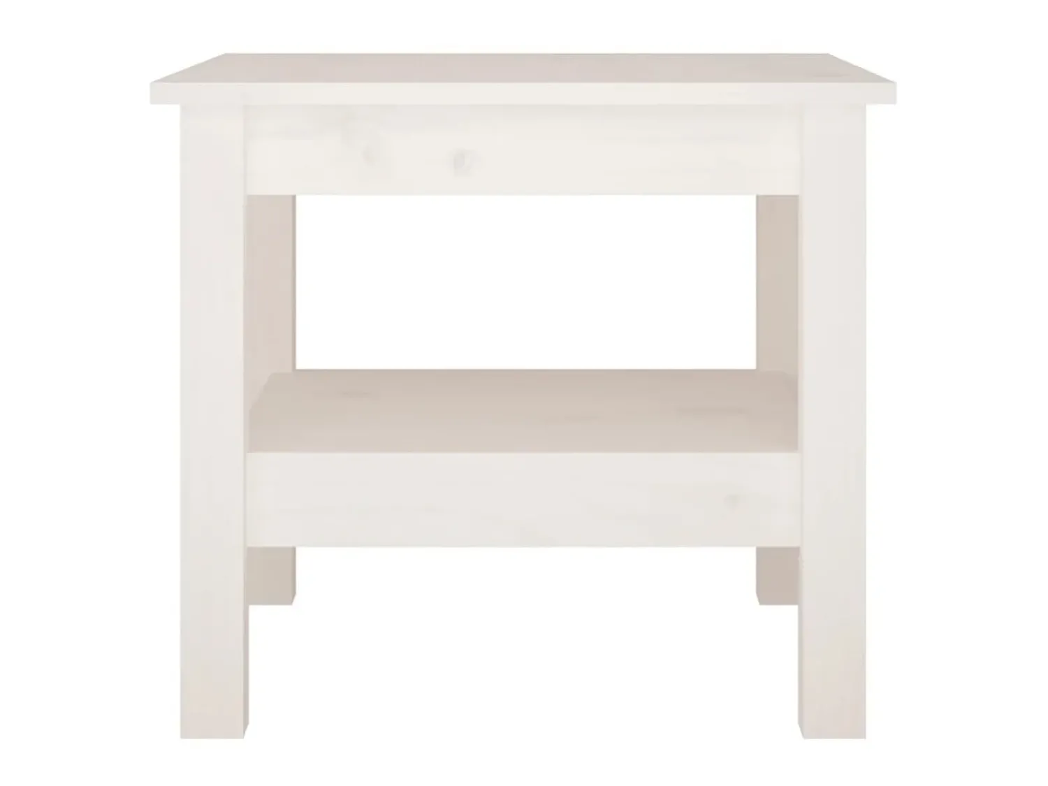 Mesa De Apoio| Mesa de centro 45x45x40 cm pinho maciço PT120839 Branco