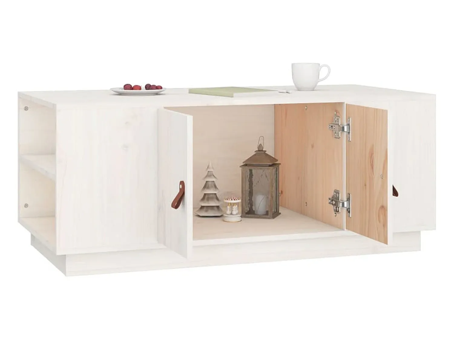 Mesa de centro 100x50x41 cm pinho maciço PT369494^ Mesa De Centro