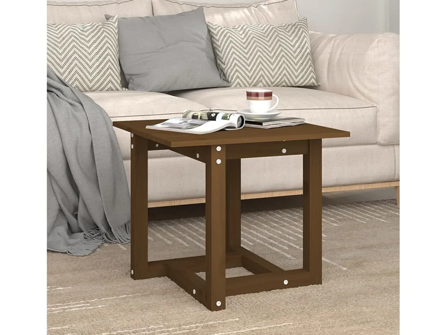 Best Mesa de centro 50x50x45 cm pinho maciço mel PT712110 Castanho