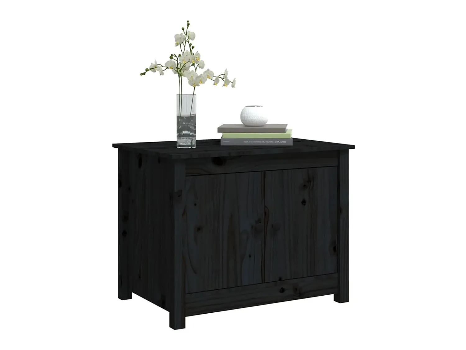 Mesa De Centro* Mesa de centro 71x49x55 cm pinho maciço PT569433 Preto