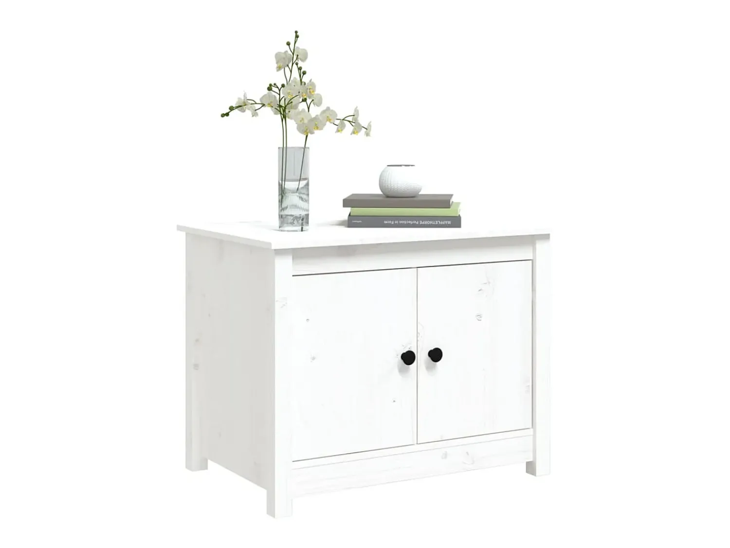 Mesa De Centro|vidaxl Mesa de centro 71x49x55 cm pinho maciço Branco