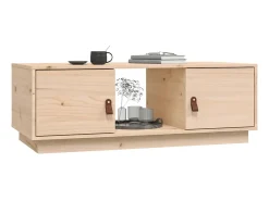 Mesa De Centro* Mesa de centro 100x50x35 cm pinho maciço PT102745 Castanho