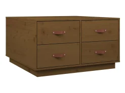 Mesa De Centro| Mesa de centro 80x80x45 cm pinho maciço mel PT831677 Castanho