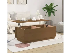 Mesa de centro 100x50x35 cm pinho maciço mel PT439239^ Mesa De Centro