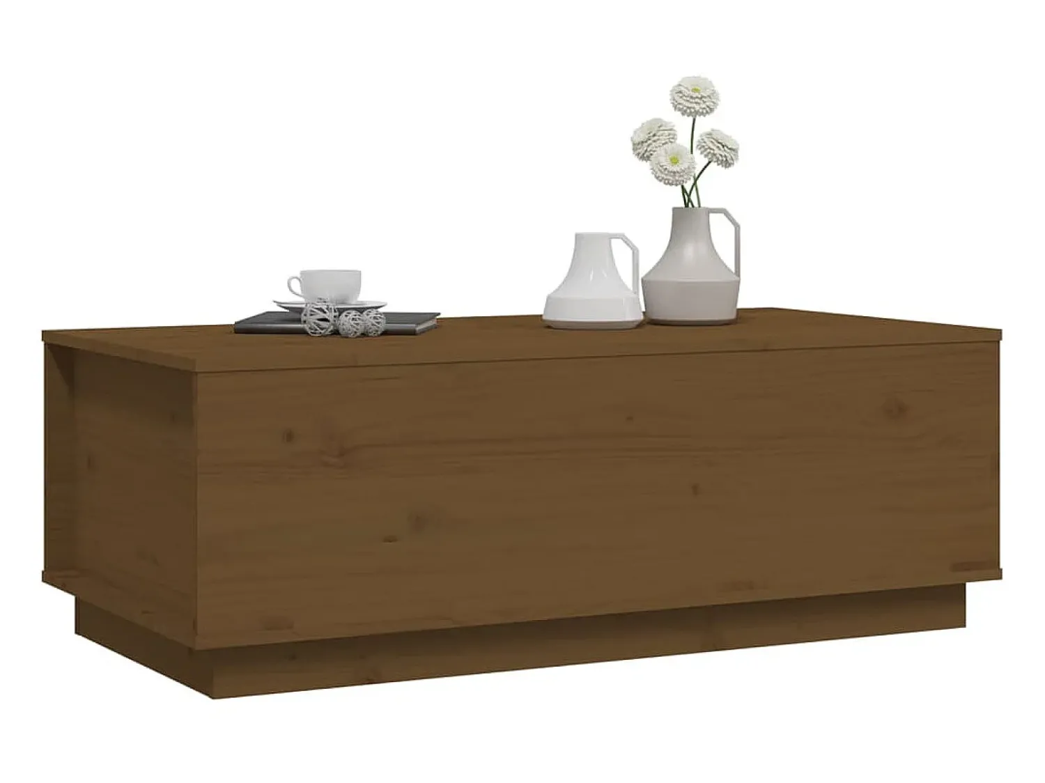 Mesa de centro 100x50x35 cm pinho maciço mel PT439239^ Mesa De Centro