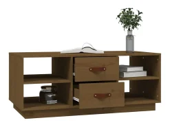 Mesa De Centro| Mesa de centro 100x50x41 cm pinho maciço mel PT377974 Castanho