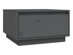 Mesa de centro 55x56x32 cm pinho maciço cinza PT227577^ Mesa De Centro