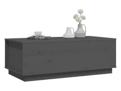 Mesa de centro 100x50x35 cm pinho maciço cinza PT346246^ Mesa De Centro