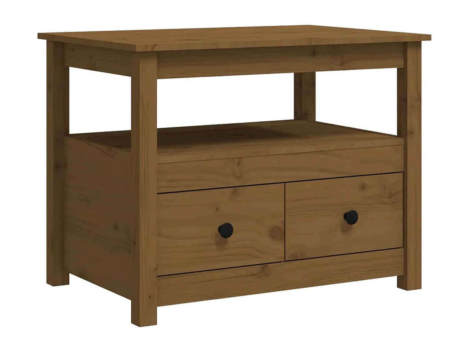 Mesa De Centro* Mesa de centro 71x49x55 cm pinho maciço mel PT620939 Castanho