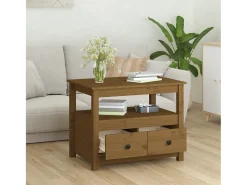 Mesa De Centro* Mesa de centro 71x49x55 cm pinho maciço mel PT620939 Castanho