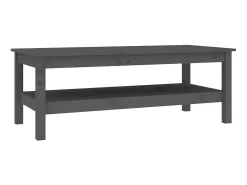 Mesa De Centro| Mesa de centro 110x50x40 cm pinho maciço cinza PT147259 Cinzento
