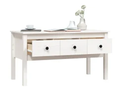 Clearance vidaxl Mesa de centro 102x49x55 cm pinho maciço Branco