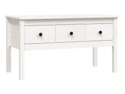 Clearance vidaxl Mesa de centro 102x49x55 cm pinho maciço Branco