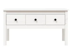 Clearance vidaxl Mesa de centro 102x49x55 cm pinho maciço Branco