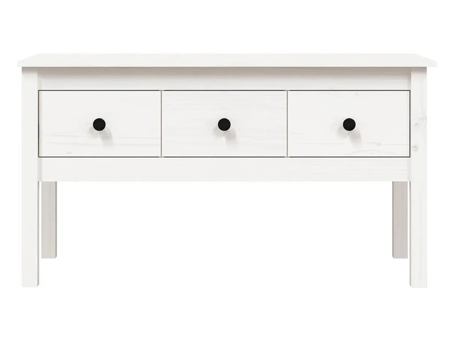 Clearance vidaxl Mesa de centro 102x49x55 cm pinho maciço Branco