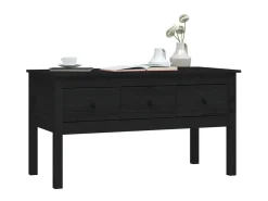 Mesa De Centro* Mesa de centro 102x49x55 cm pinho maciço PT325767 Preto