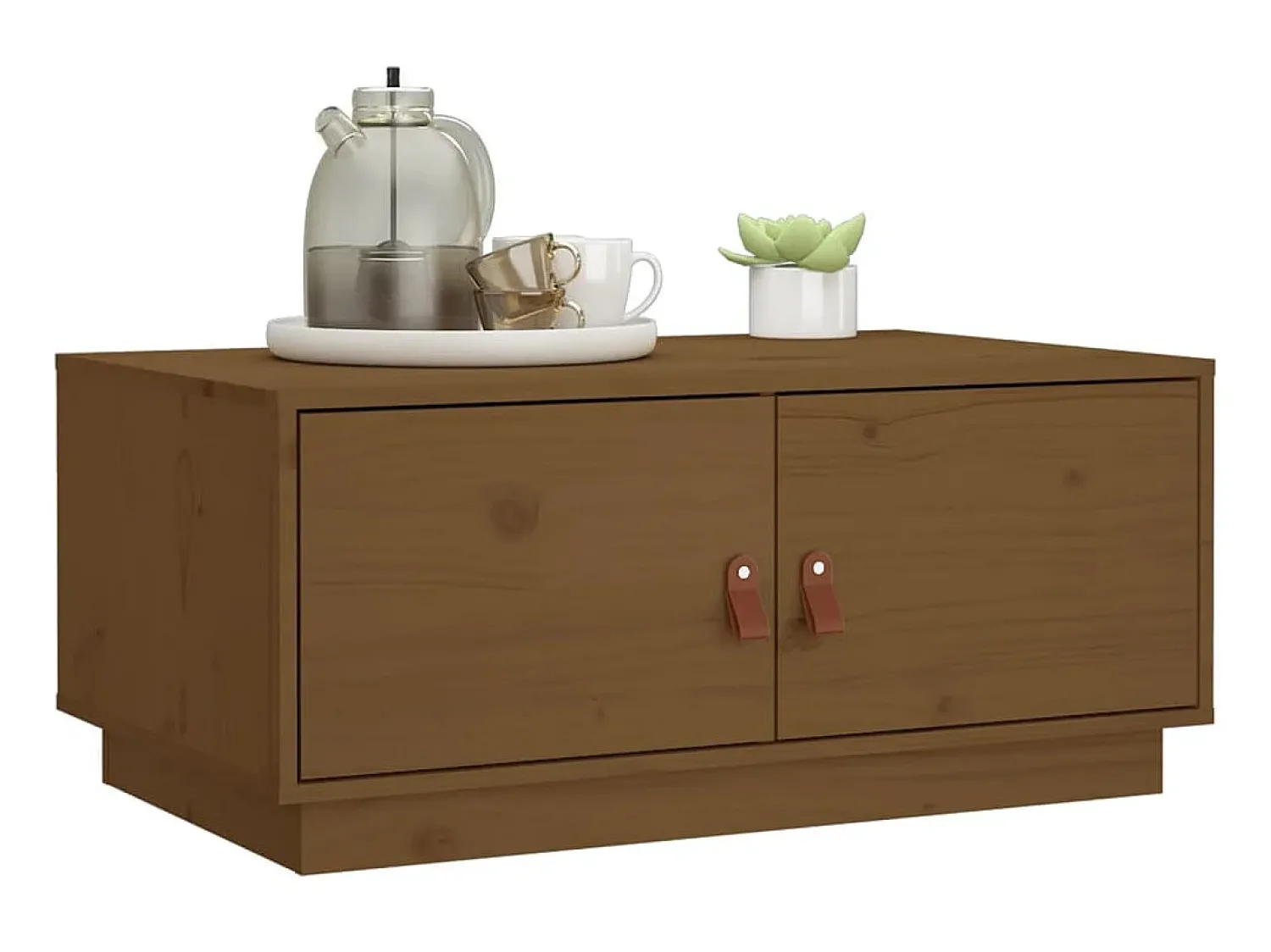 Mesa De Centro| Mesa de centro 80x50x35 cm pinho maciço mel PT541519 Castanho