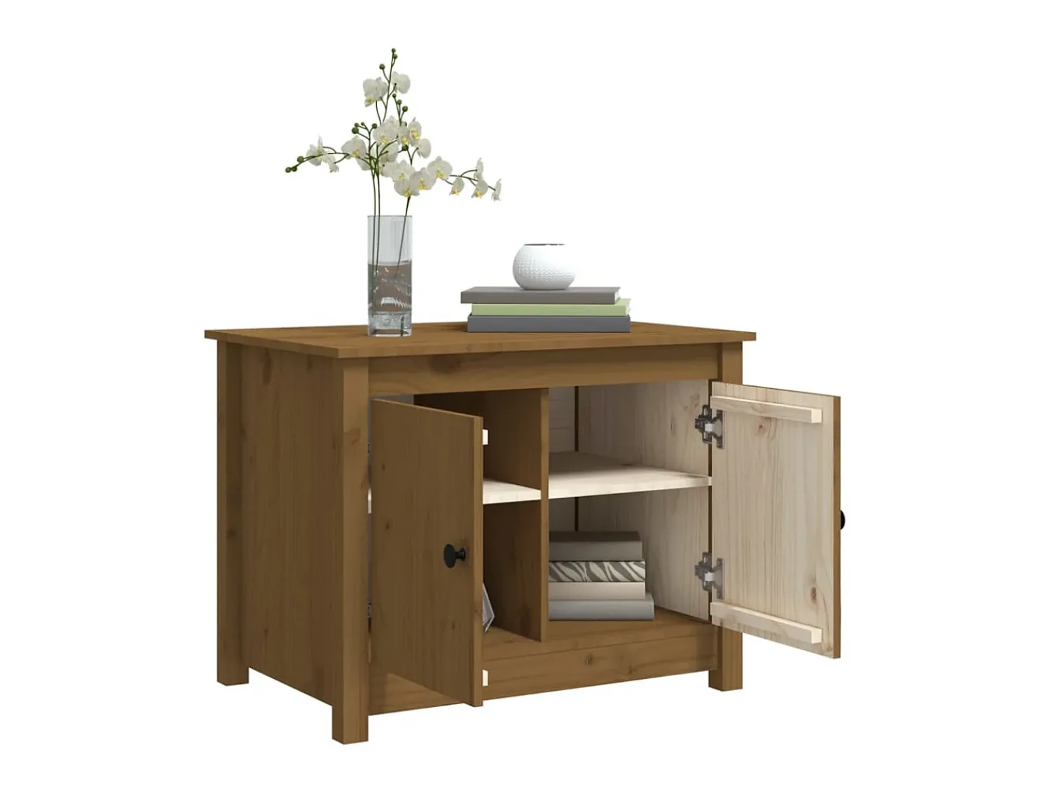 Mesa De Centro* Mesa de centro 71x49x55 cm pinho maciço mel PT623987 Castanho