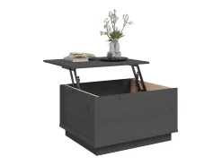 Mesa De Centro* Mesa de centro 60x50x35 cm pinho maciço cinza PT903429 Cinzento