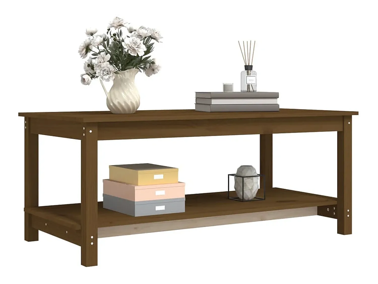 Best Mesa de centro 110x55x45 cm pinho maciço mel PT229661 Castanho