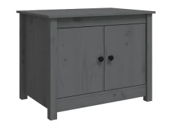 Clearance Mesa de centro 71x49x55 cm pinho maciço cinza PT983537 Cinzento